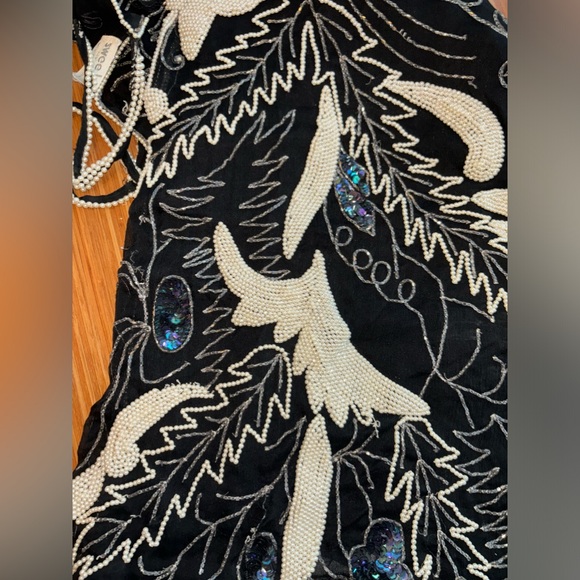 Vintage beaded and sequined silk gown maxi dress - Picture 10 of 10